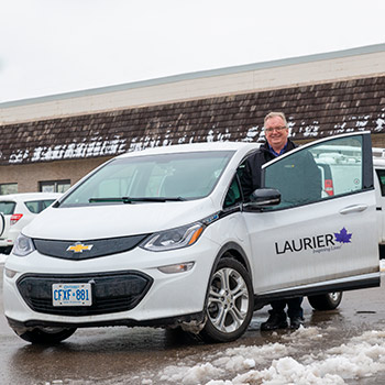 Laurier adds first electric vehicle to service fleet