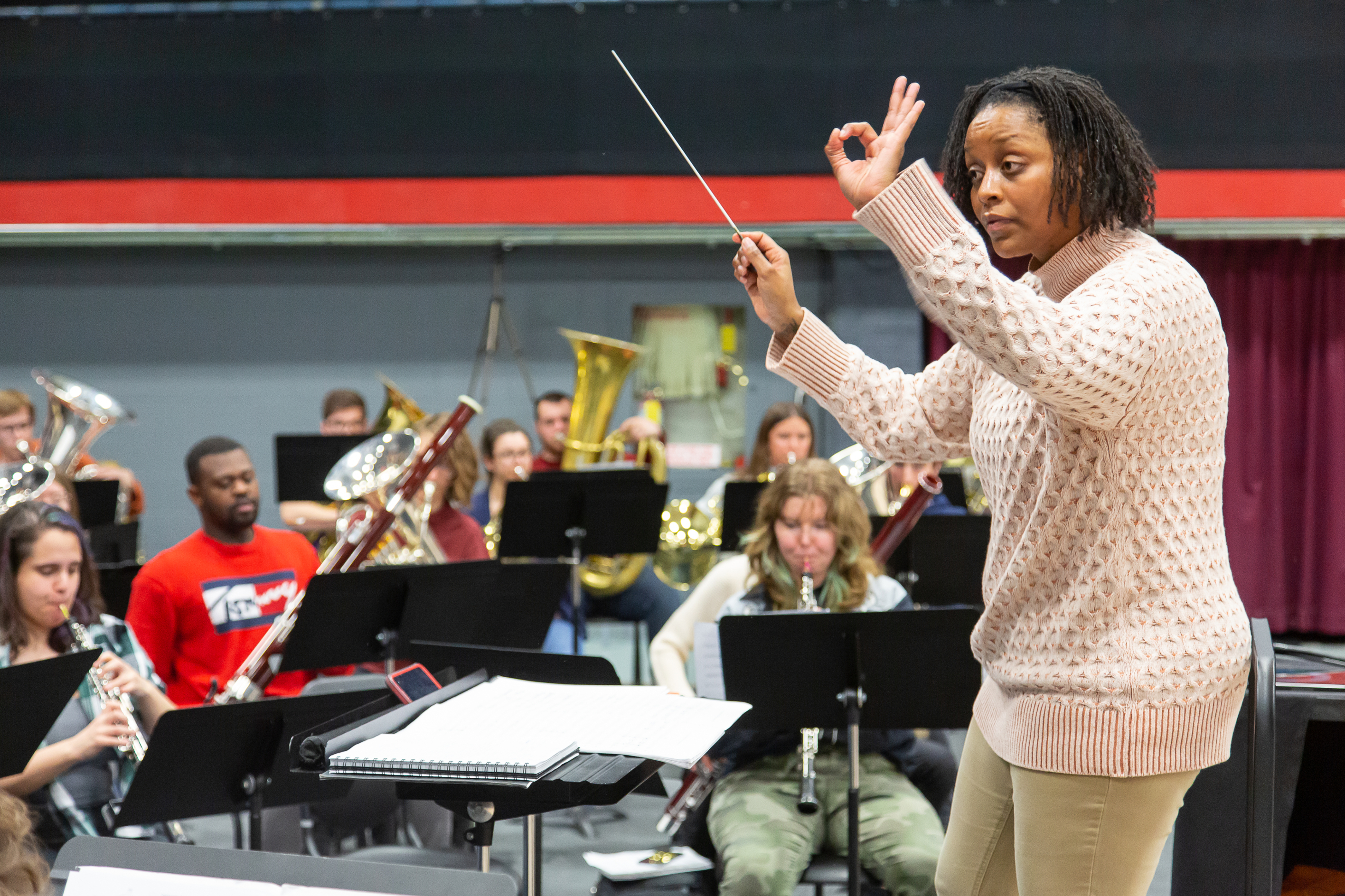 photo of latoya conducting