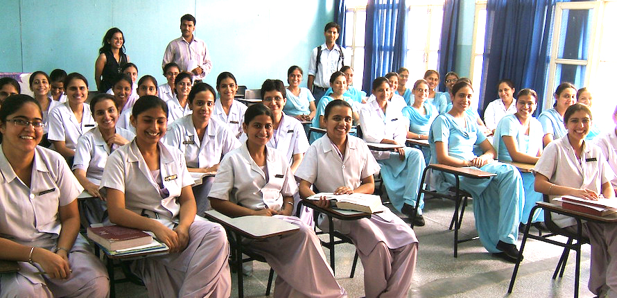 Nurses in a classroom