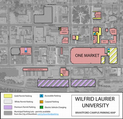 This image shows the available parking lot on campus