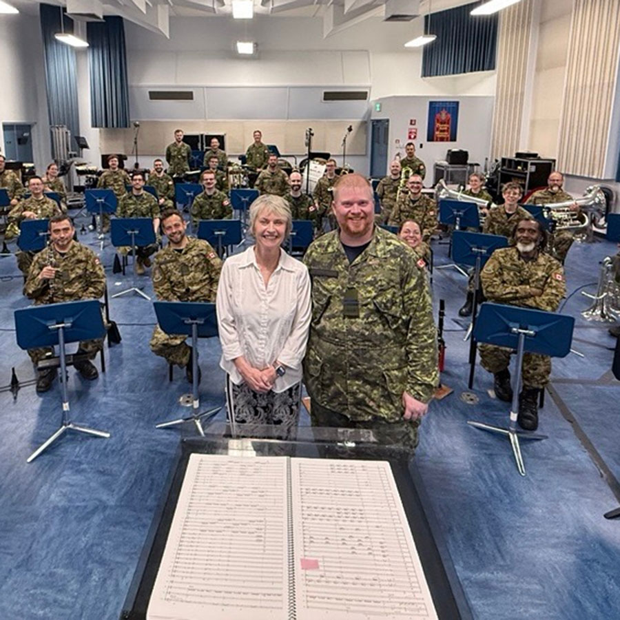 Cynthia Johnston Turner conducting army band
