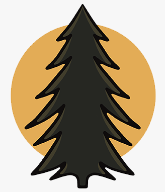 Illustration of tree and sun