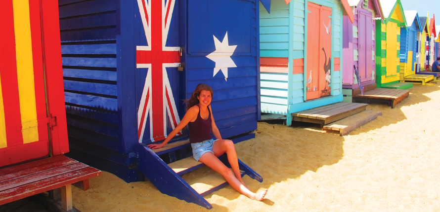 woman on Australian beach