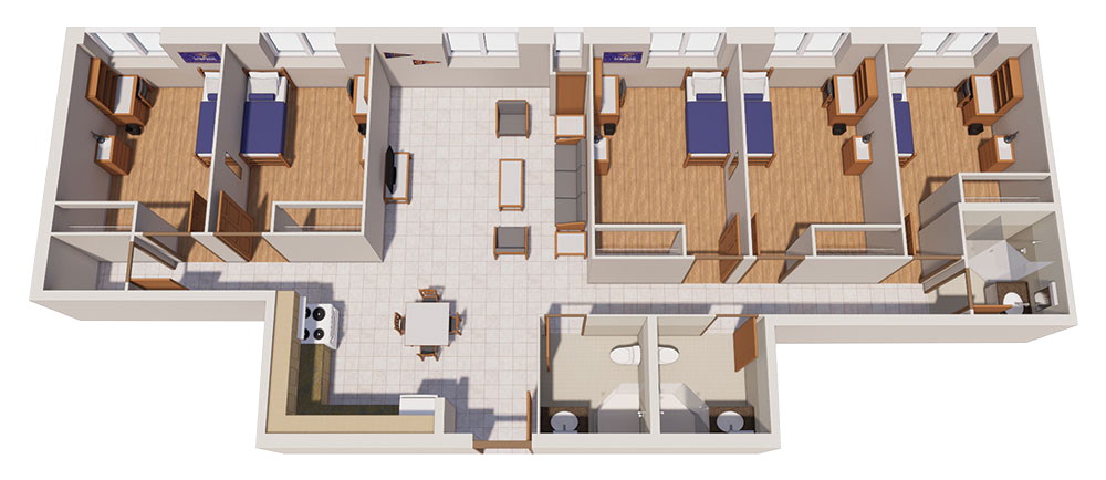 Appartment-style floor plan