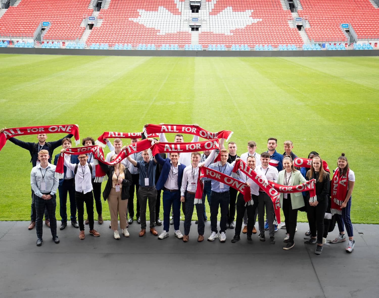 GIS students in stadium